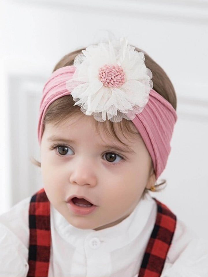 Kinder-Kopfbedeckung, Organza-Sonnenblumen-Haarbänder