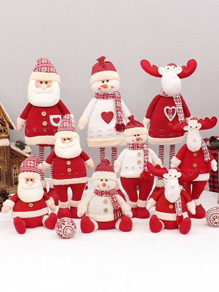 Lalki Chowane Świętego Mikołaja Bałwan Łoś Figurki Świąteczne
