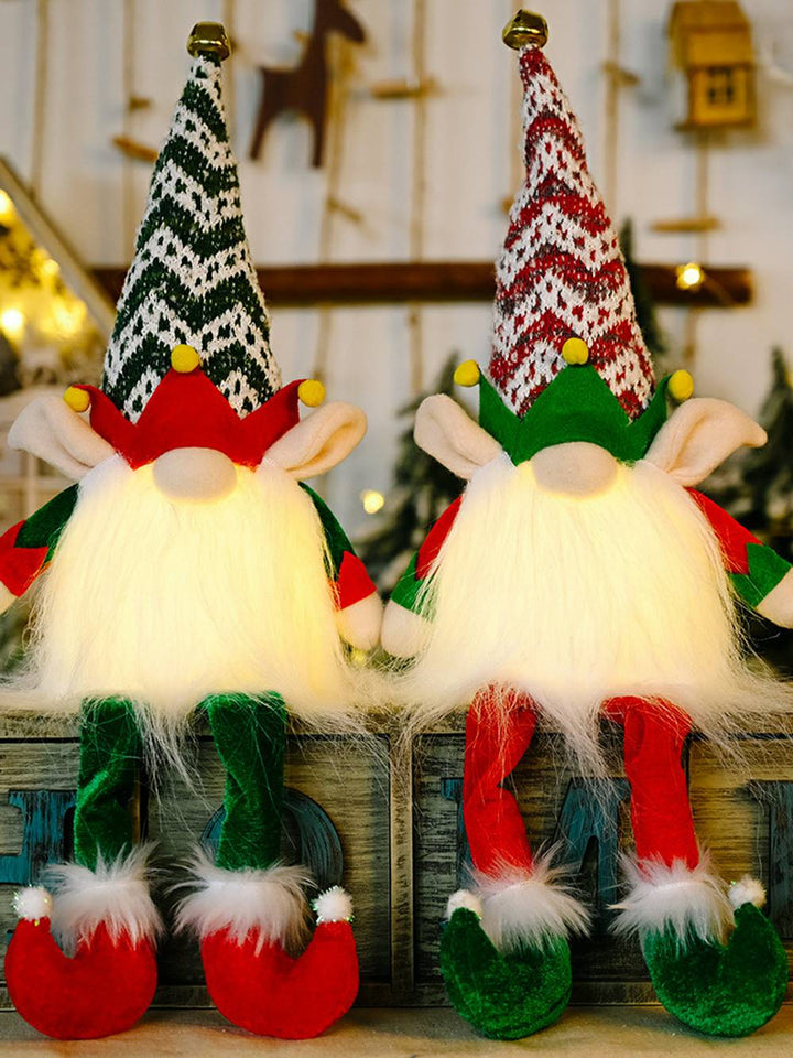 Christmas Velvet Long-Leg Rudolph Gnome Doll