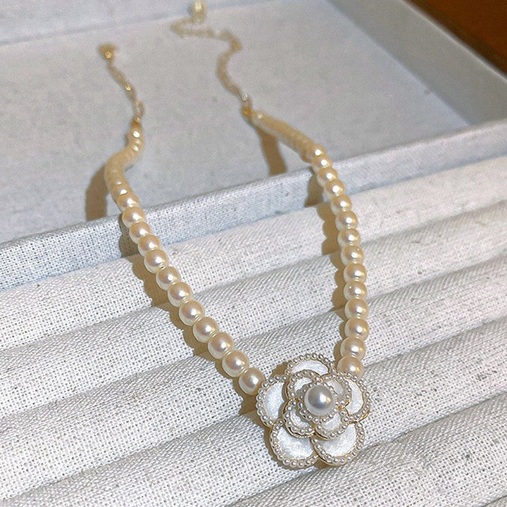 Vintage-Mode-Perlenkette mit runden Perlen