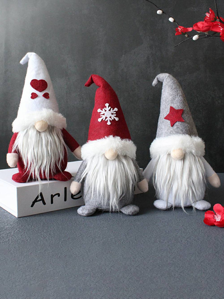 כובע תלת-צבעוני פתית שלג Love Nordic Gnome דקור קטיפה