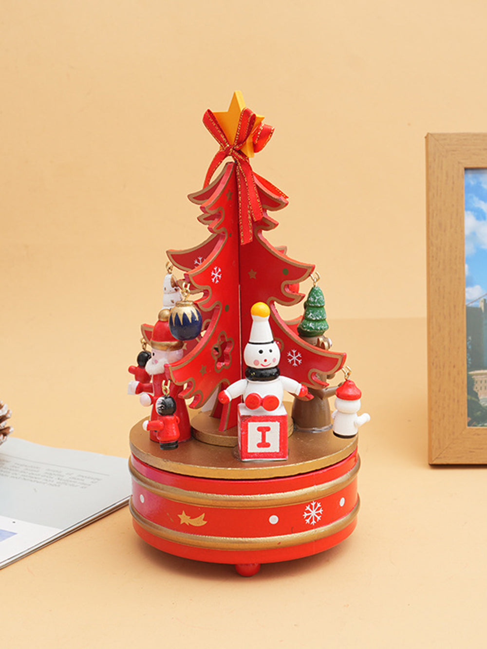 Christmas Tree Carousel Music Box Ornament