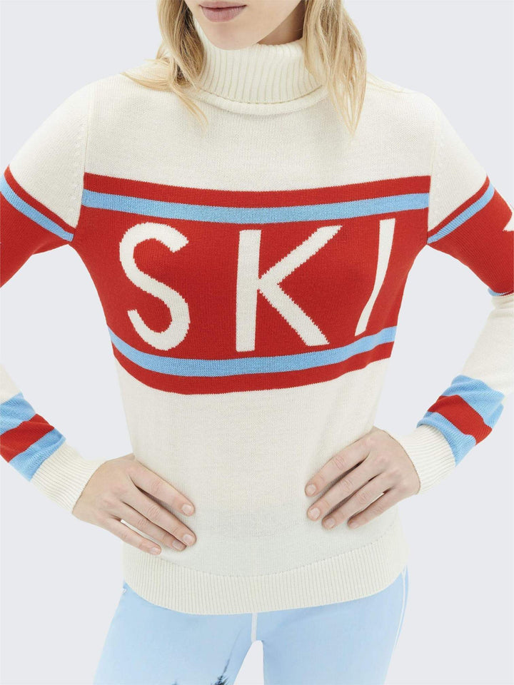 Pullover mit Ski-Intarsienmuster