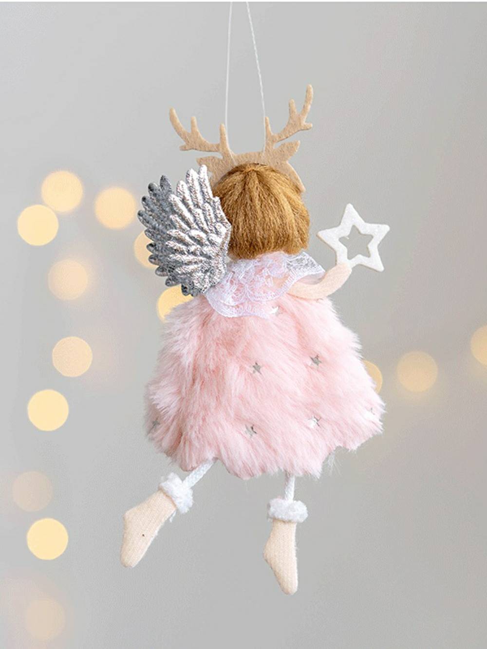 Fortryllende håndlaget julefe Wee Doll Ornament