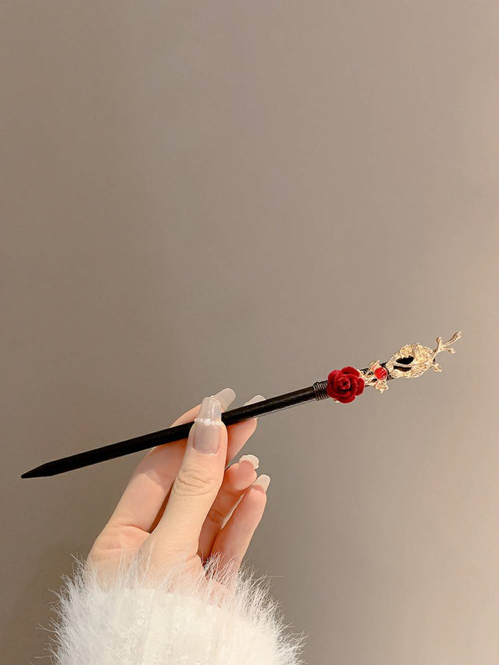 Vintage Rose Tassel Hairpin