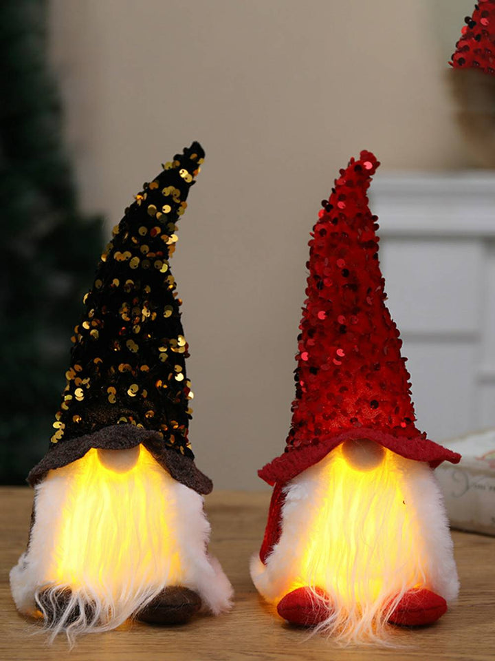 Christmas Plysch Elf Magician Paljett Light Cape Rudolph Doll