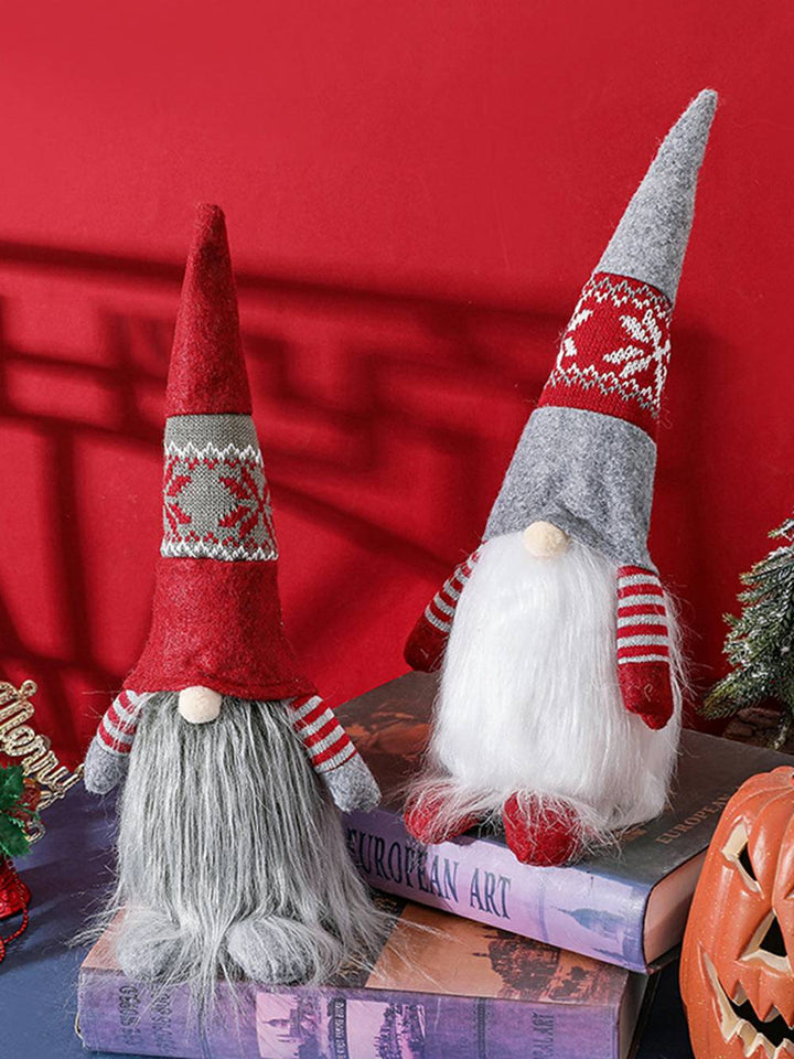 Natal Elf Plush Border Dwarf Doll Personagem de decoração de lareira
