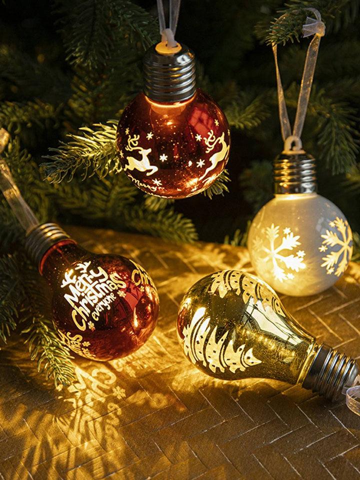 Decoração de suspensão de lâmpada galvanizada criativa de Natal
