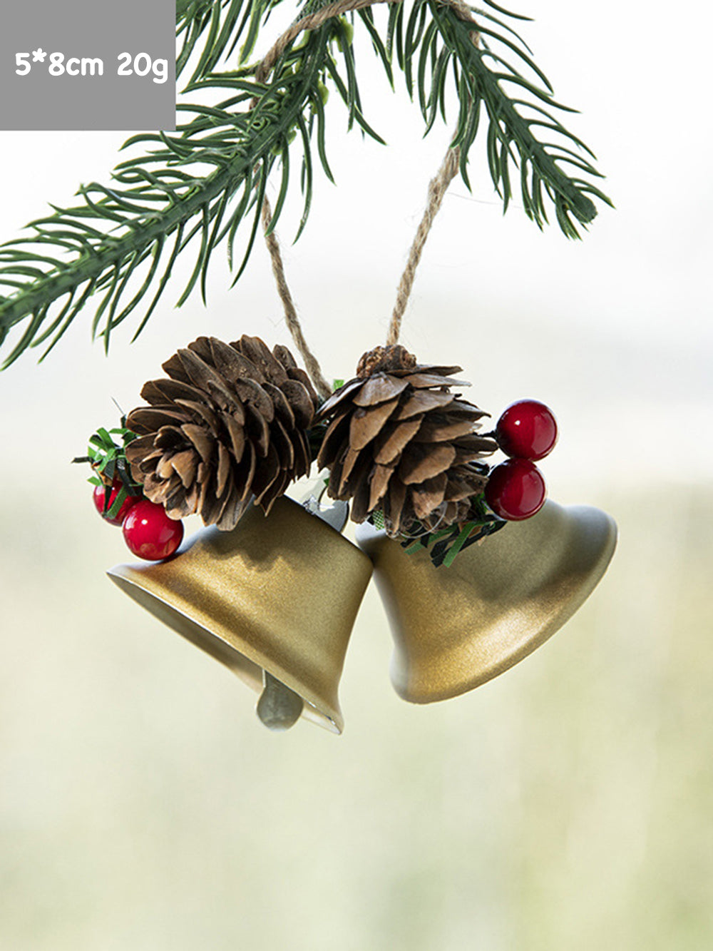Weihnachtsbaum Tannenzapfen Glockenanhänger