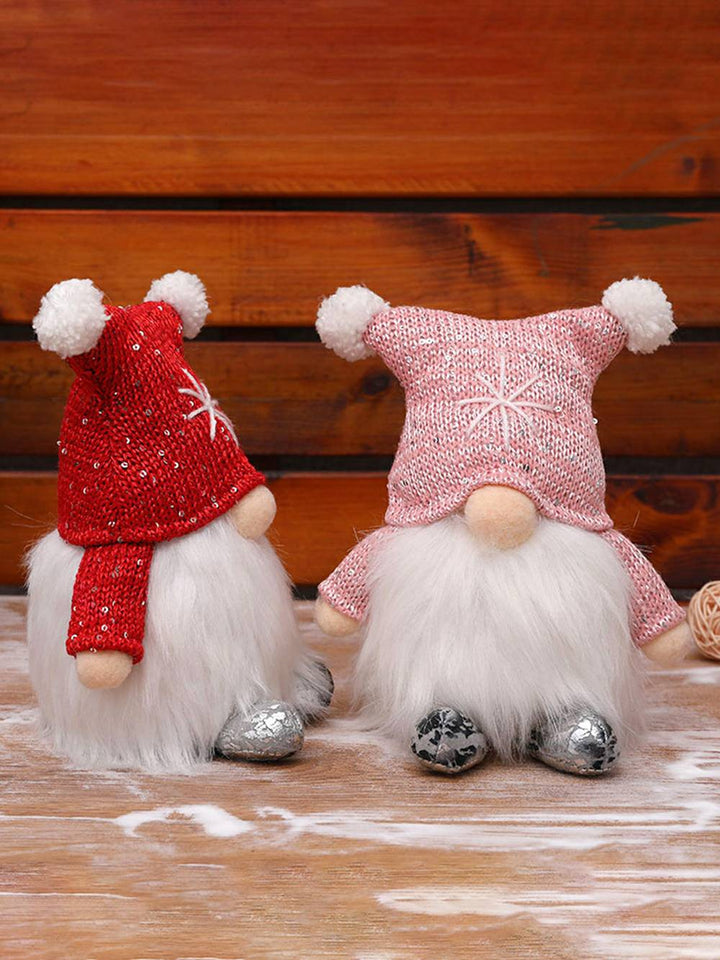 Kerst pluche sneeuwvlok geborduurde Rudolph pop