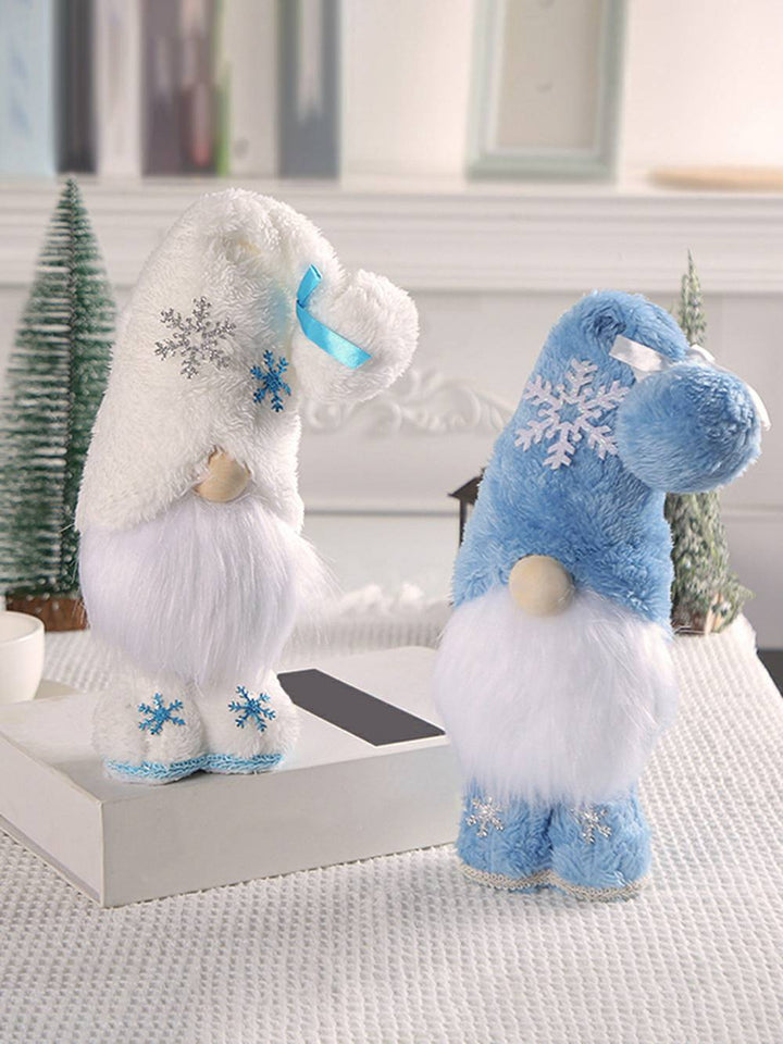 クリスマスぬいぐるみ 青と白のルドルフ人形