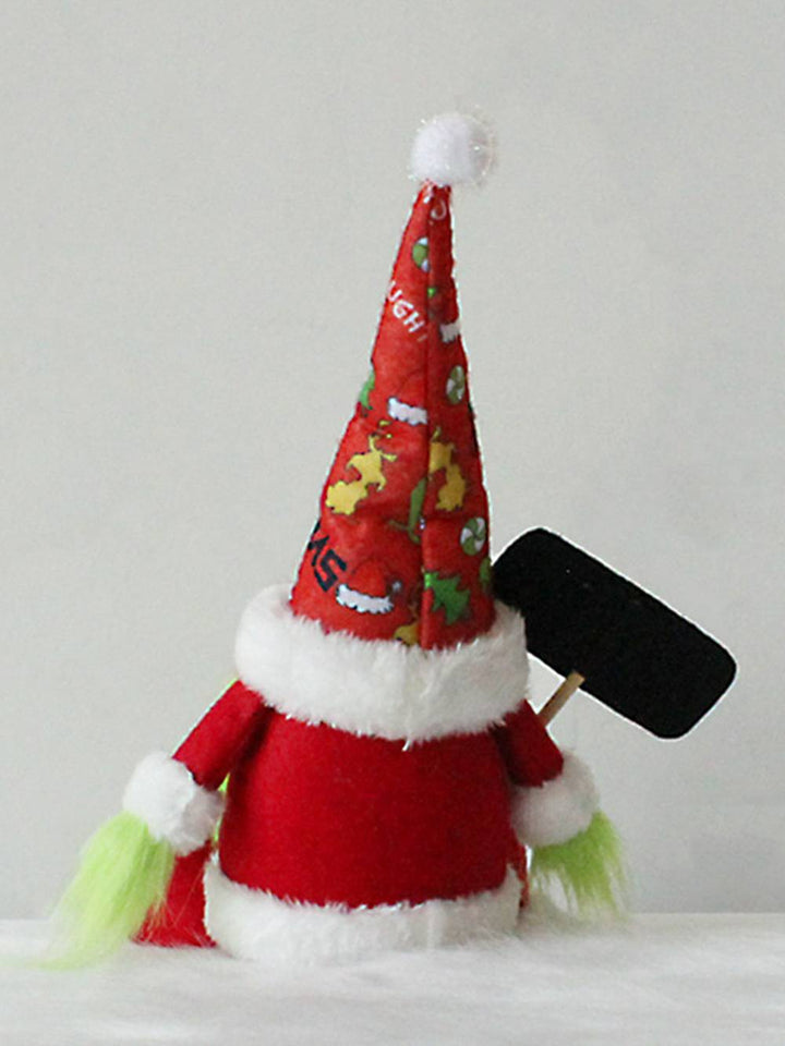 Χριστουγεννιάτικη διακόσμηση με μακριά γενειάδα Grinch Green Hair Gnome βελούδινο ξωτικό
