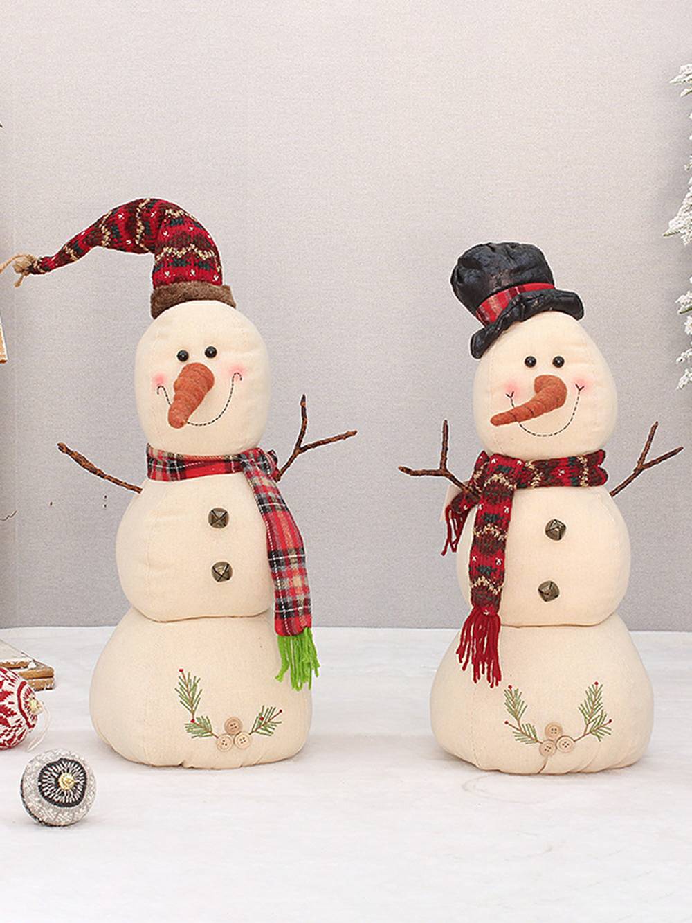 Boneco de neve decoração de boneca janela enfeites artesanato de natal