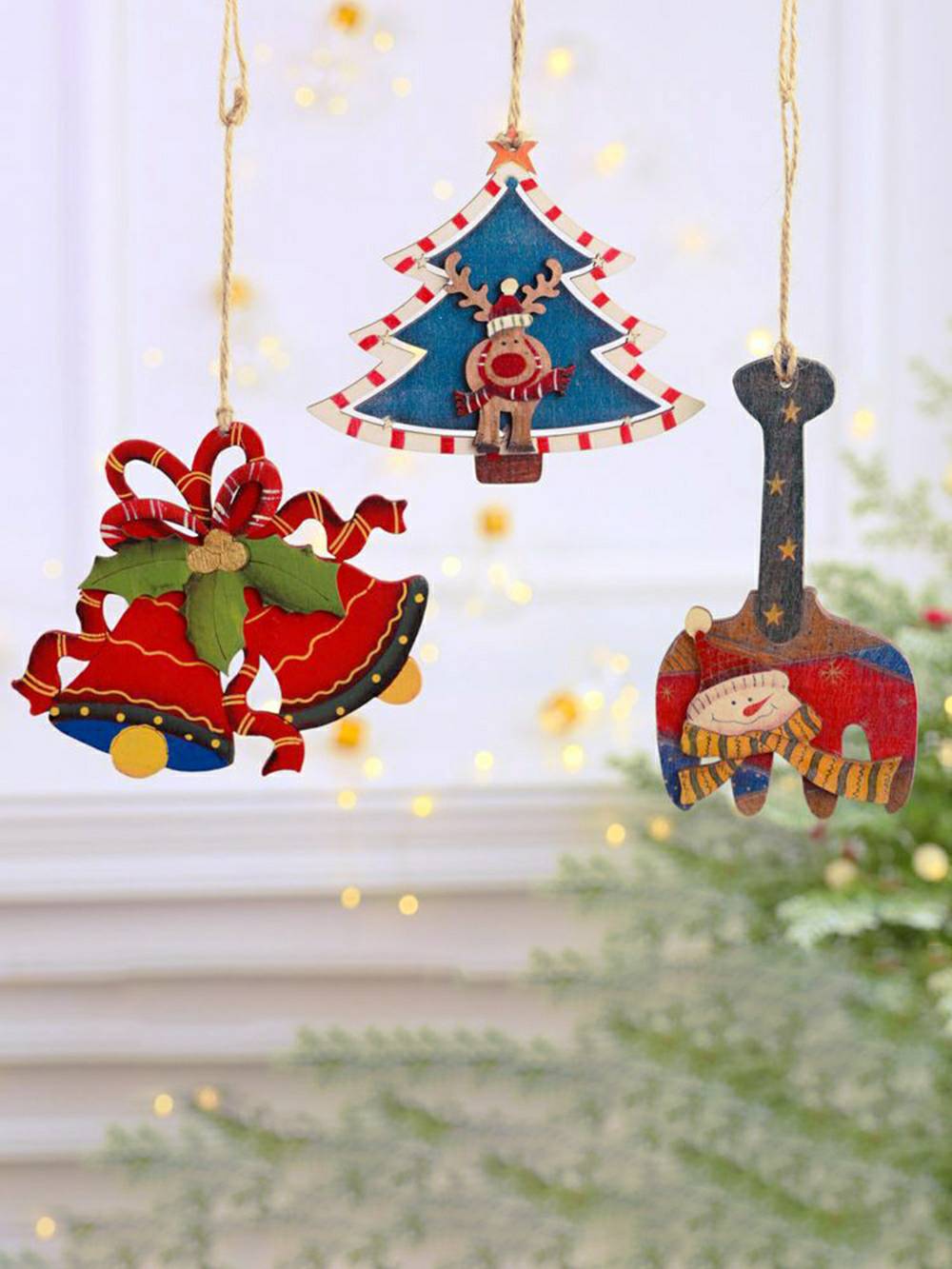 Set di ornamenti in legno per un ambiente stravagante