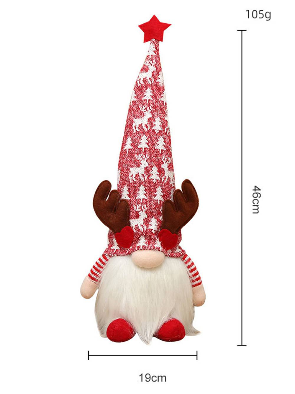Muñeco Rudolph del árbol de Navidad del reno del elfo de la felpa de la Navidad