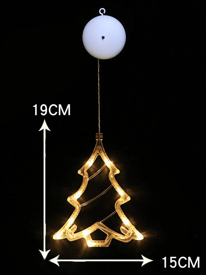 Chrëschtdag Saugbecher Light Star-shaped Chrëschtdag Tree LED Luuchten