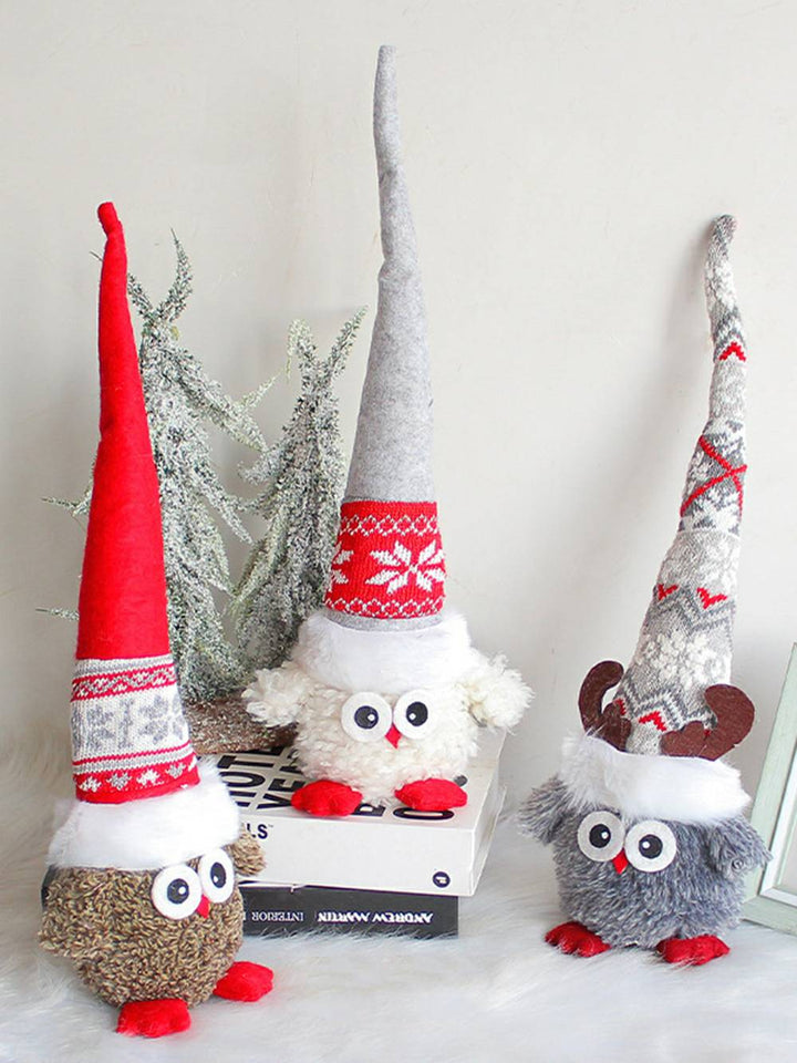 Jul Plysch Owl Hat Rudolph Doll
