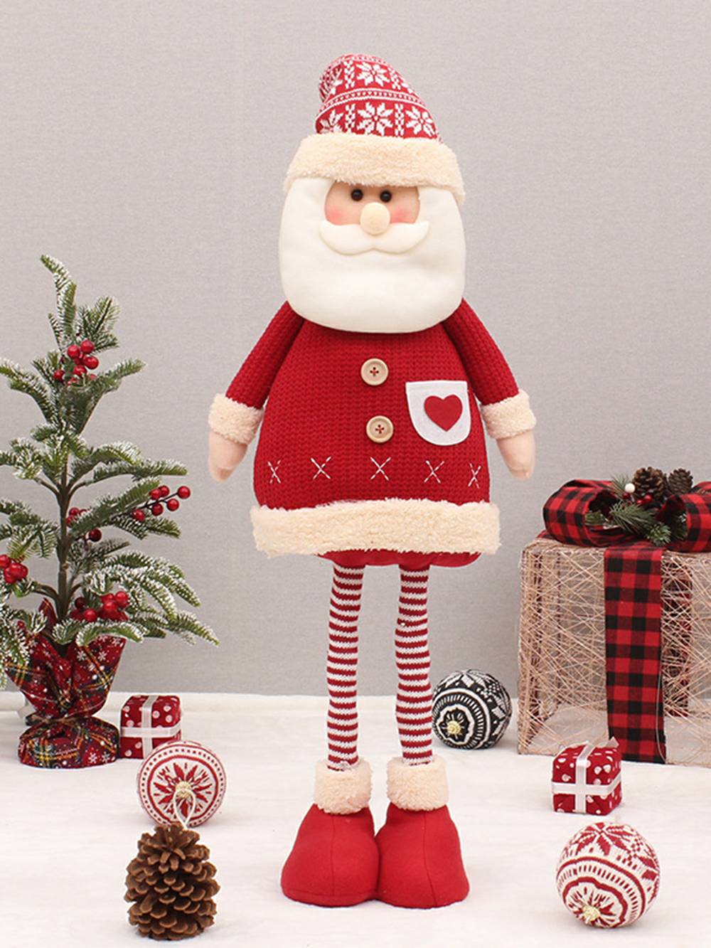 Dolls Retractable Santa Claus Snowman Elk Christmas Figures