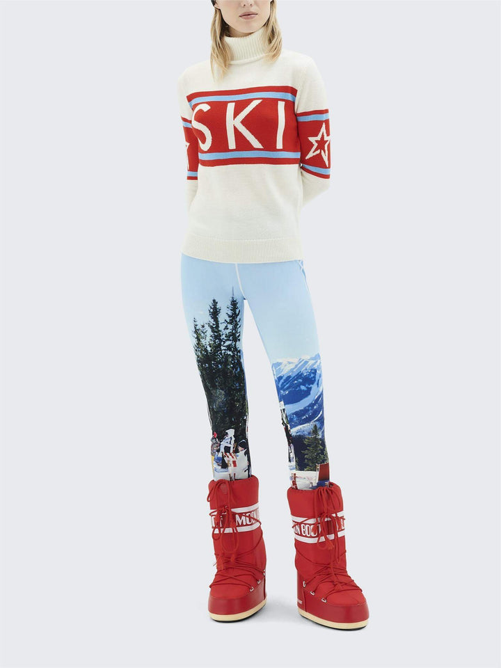Maglione con intarsio da sci