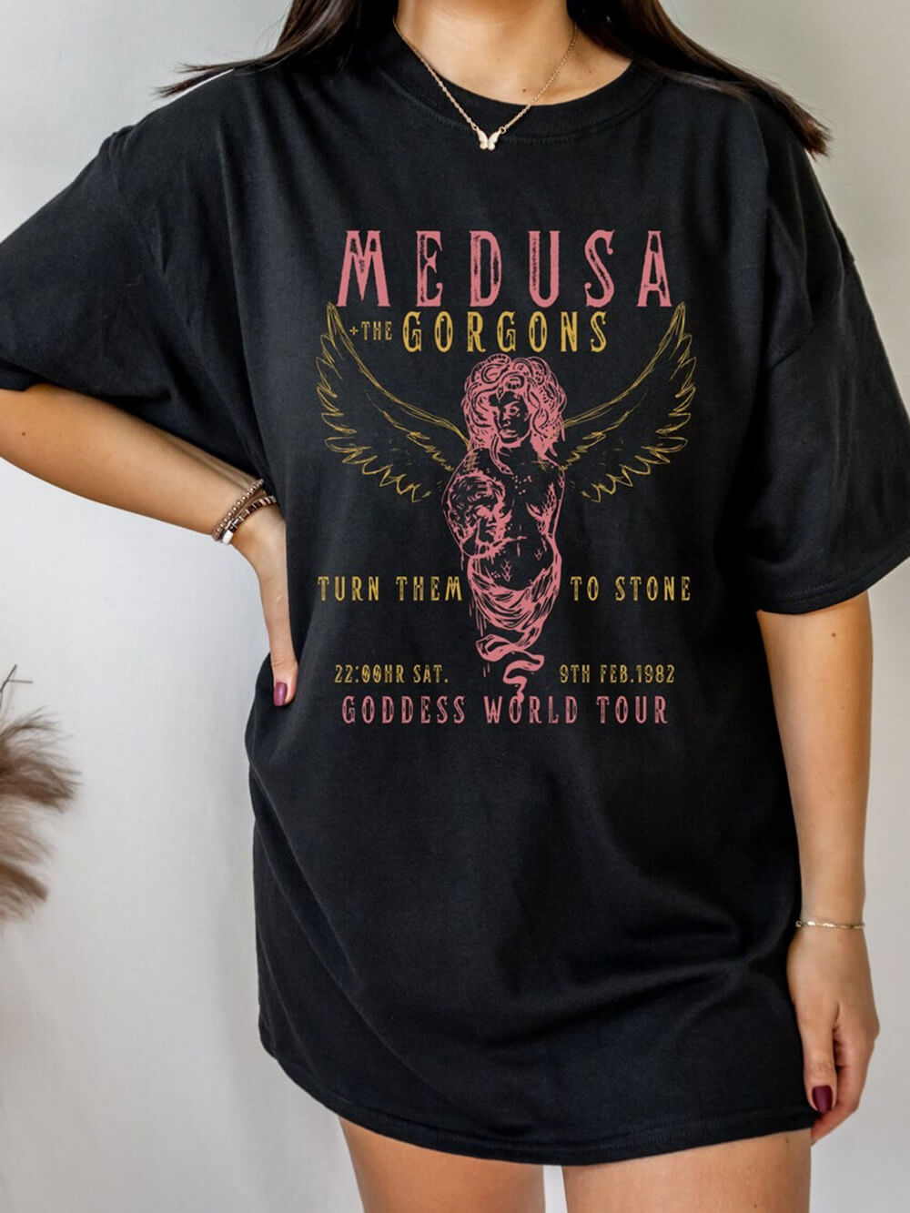 Griekse godin Medusa Tee Vintage Band T-shirt