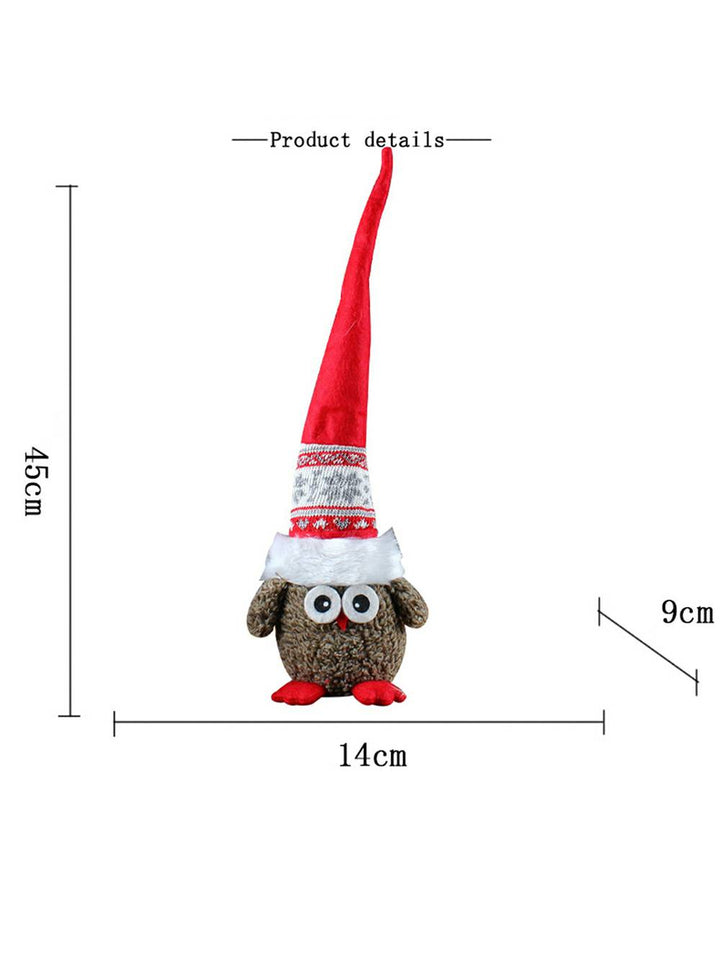 Świąteczna pluszowa czapka sowa Rudolph Doll