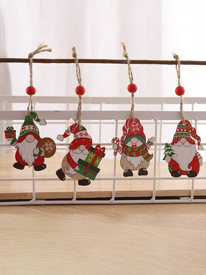 Delightful Wooden Gnome Ornaments