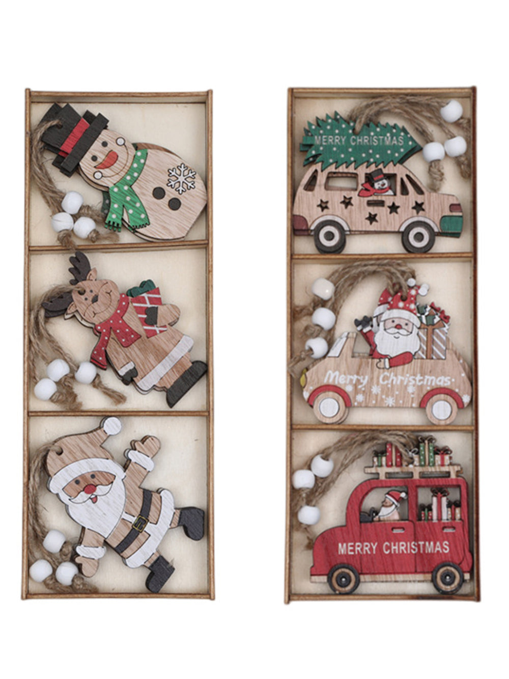 Confezione regalo con decorazione per albero di Natale da 9 pezzi con piccoli ornamenti