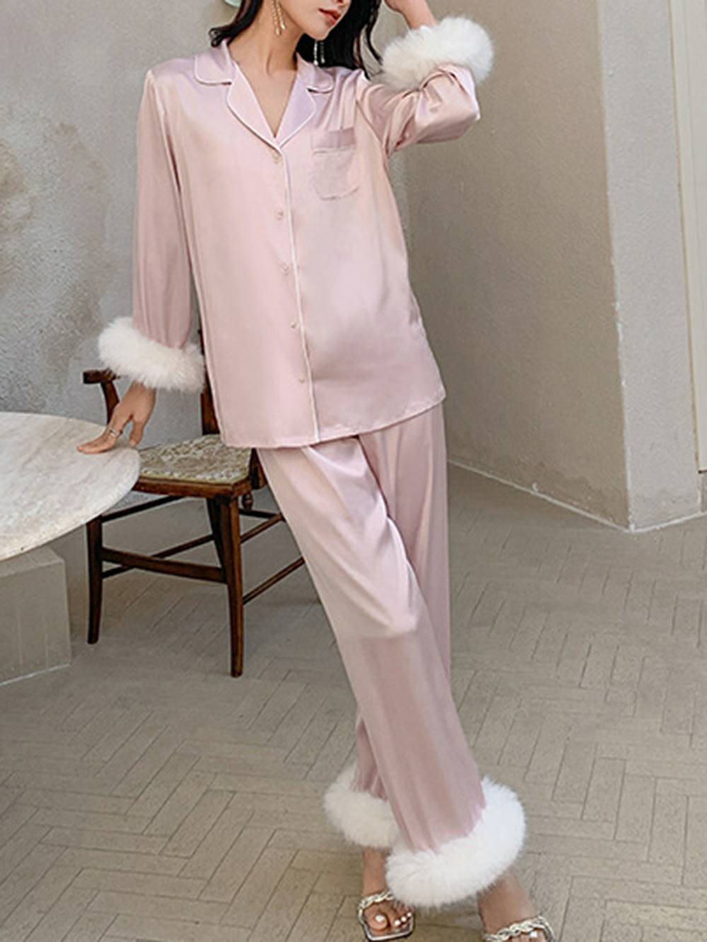 Zestaw piżamy Danica - Baby Pink