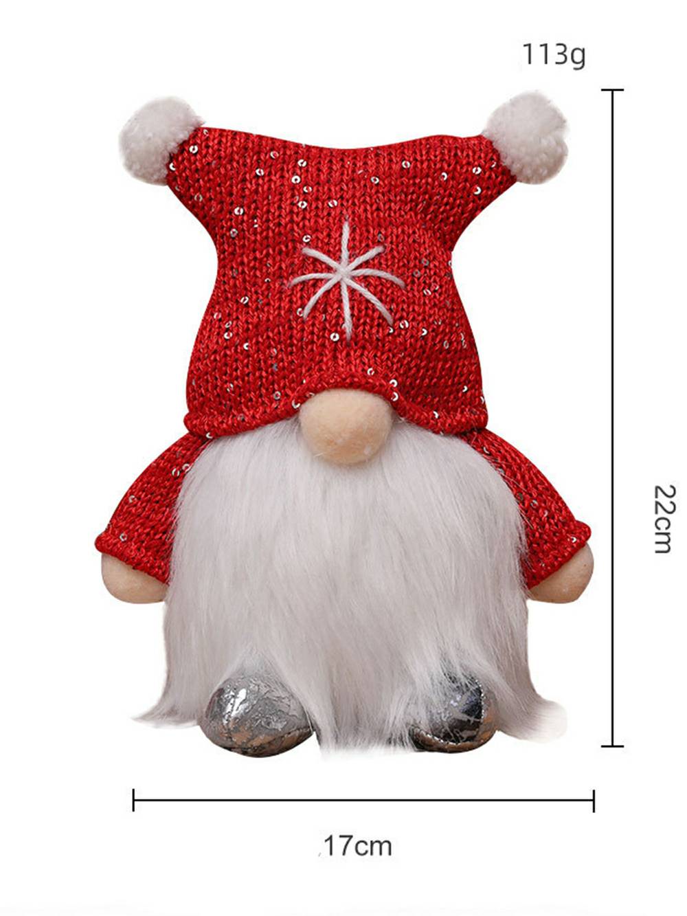 Christmas Plysch Snowflake Broderad Rudolph Doll