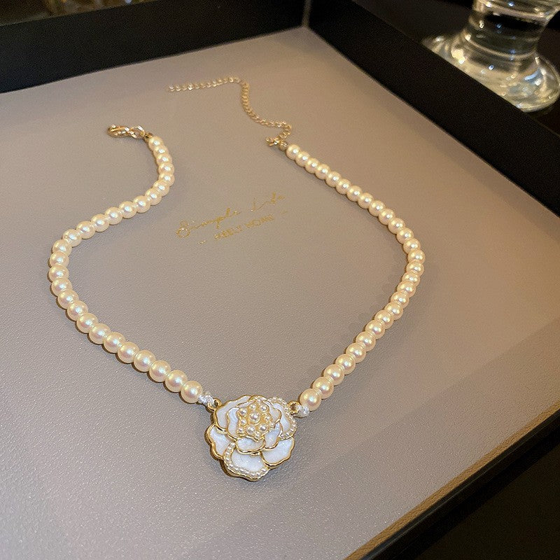 Vintage-Mode-Perlenkette mit runden Perlen