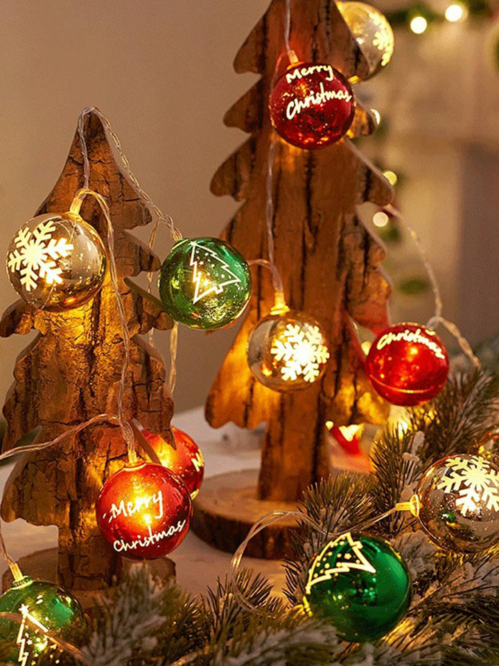 Guirlande lumineuse LED boule de Noël étoile