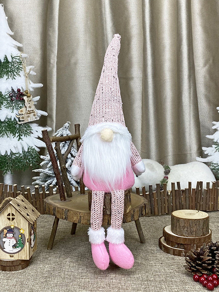 Figurina decorativa natalizia per bambola di vecchio senza volto