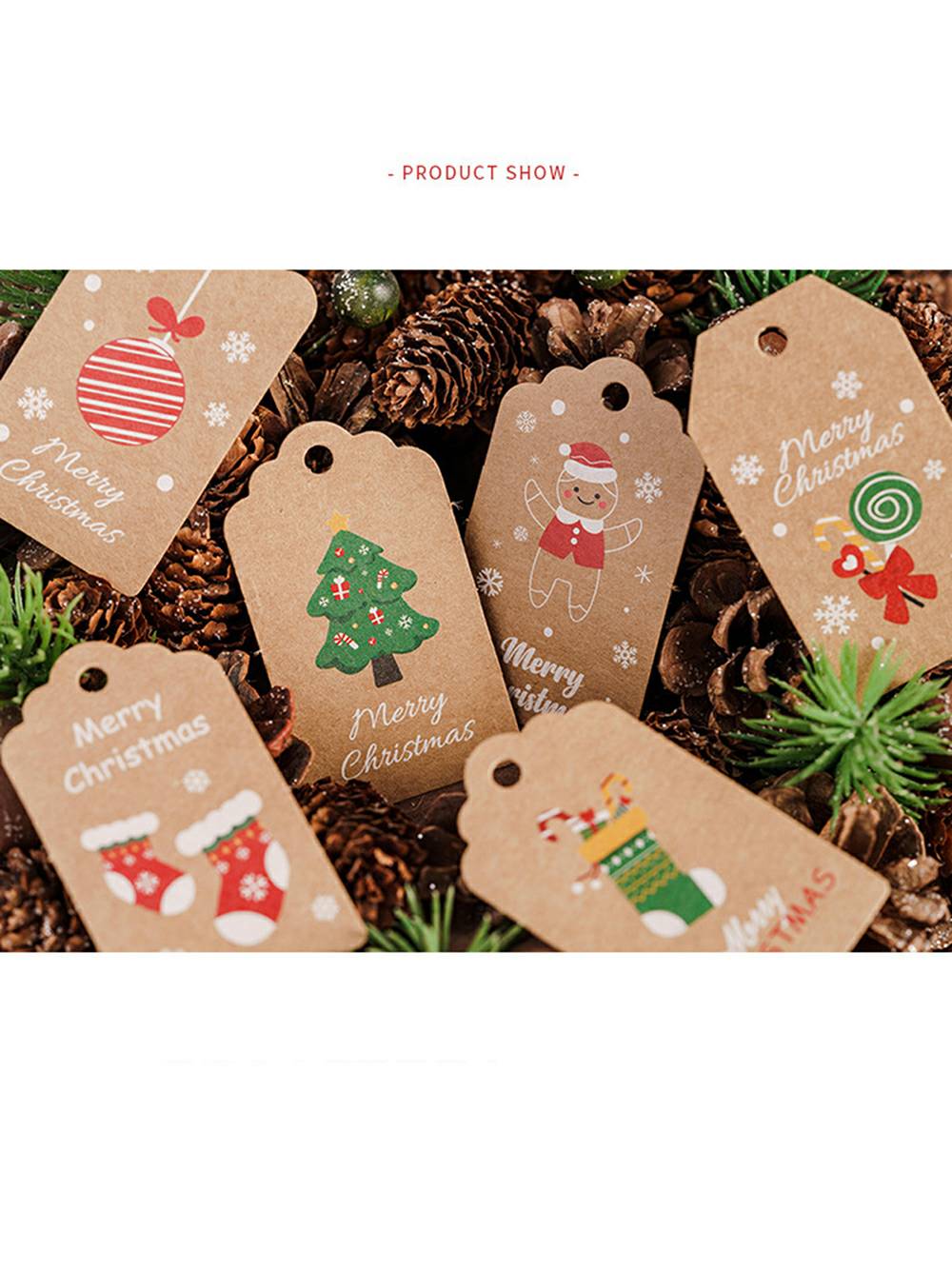 Etiquetas de decoração de Natal - cartão de presentes de feriado