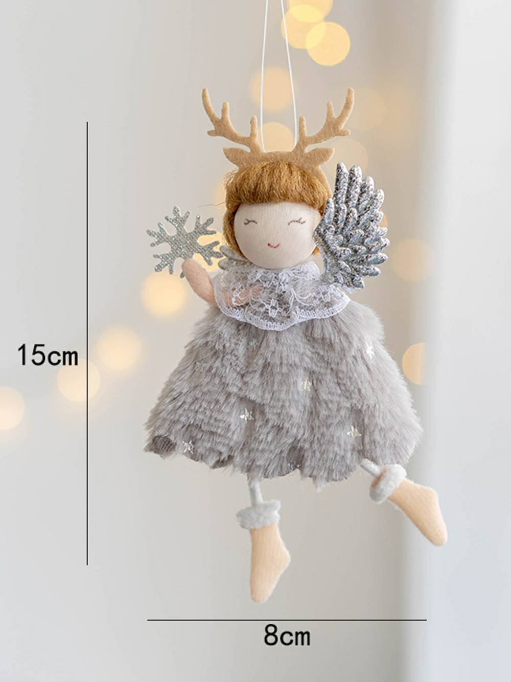 Fortryllende håndlaget julefe Wee Doll Ornament