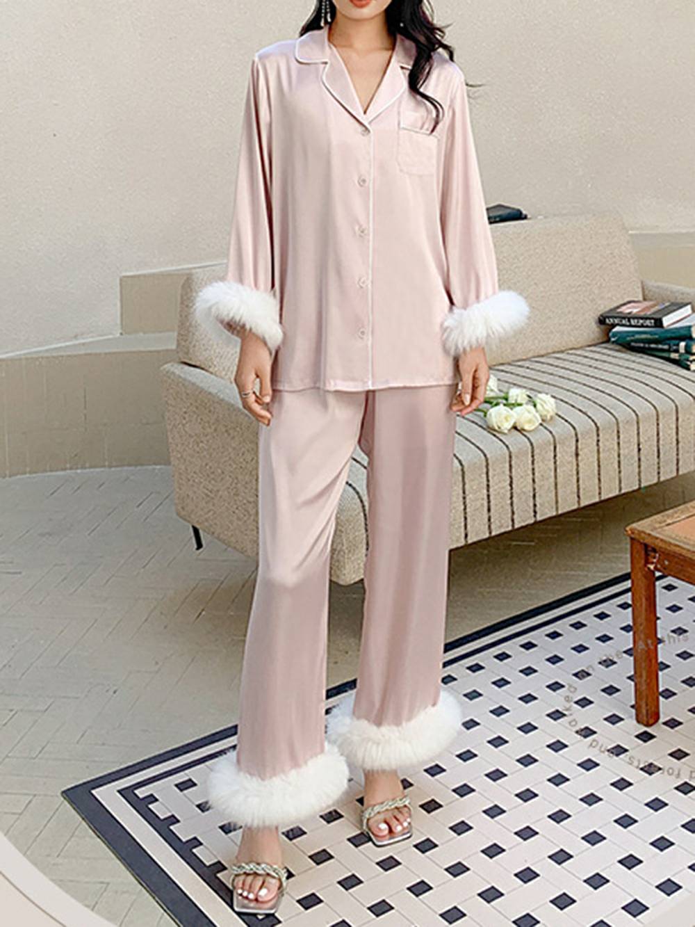 Conjunto de pijama Danica-Rosa bebé