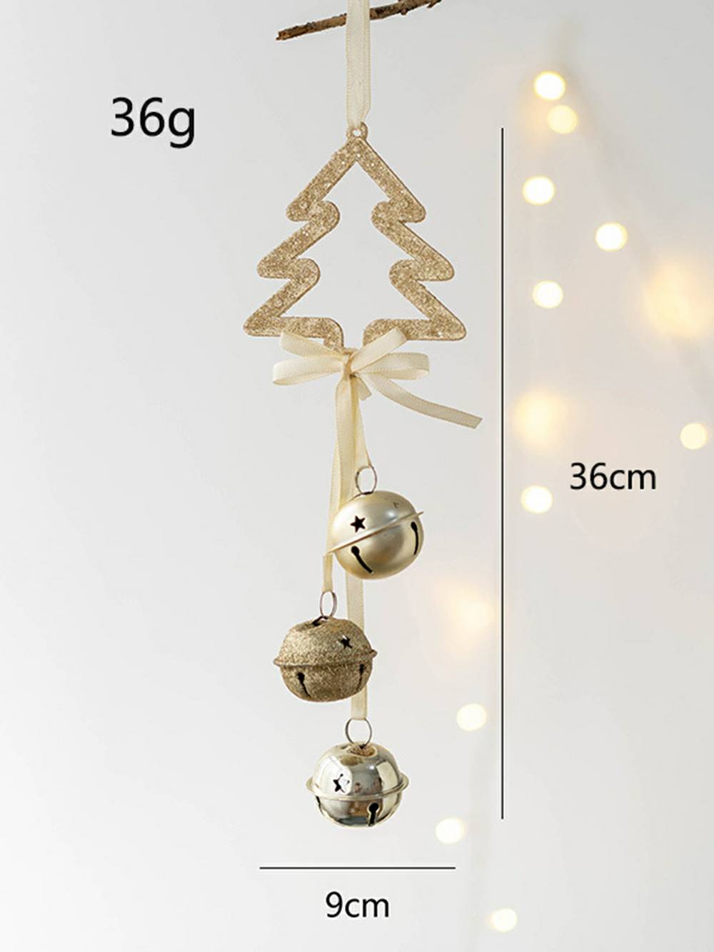 Ornamento stella a cinque punte dell'angelo campana di Natale