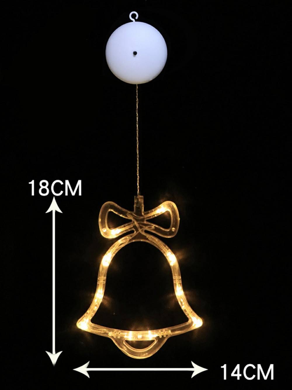 Luz de ventosa de Natal em forma de estrela Luzes LED para árvore de Natal