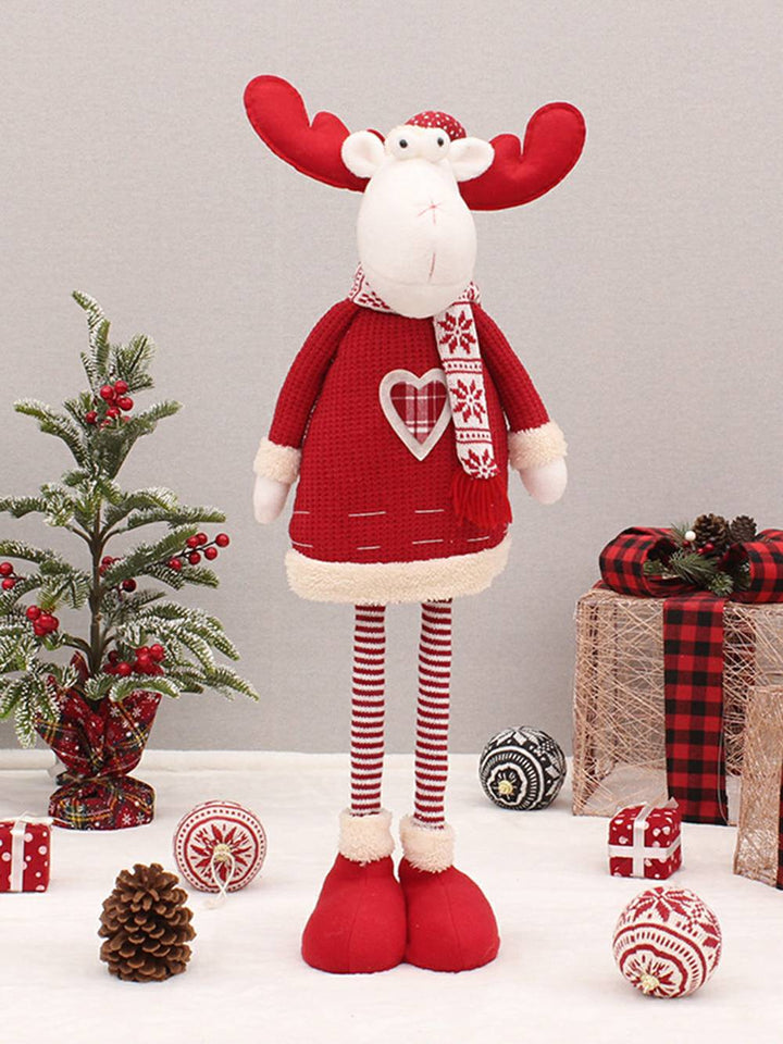 Poppen Retractable Santa Claus Snowman Elk Chrëschtdag Figuren