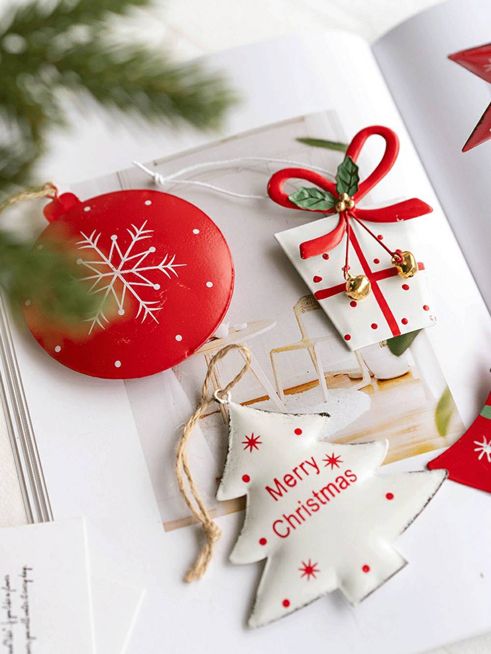 Nordic Pentagram Christmas Jingle Bell Hengende dekorasjon