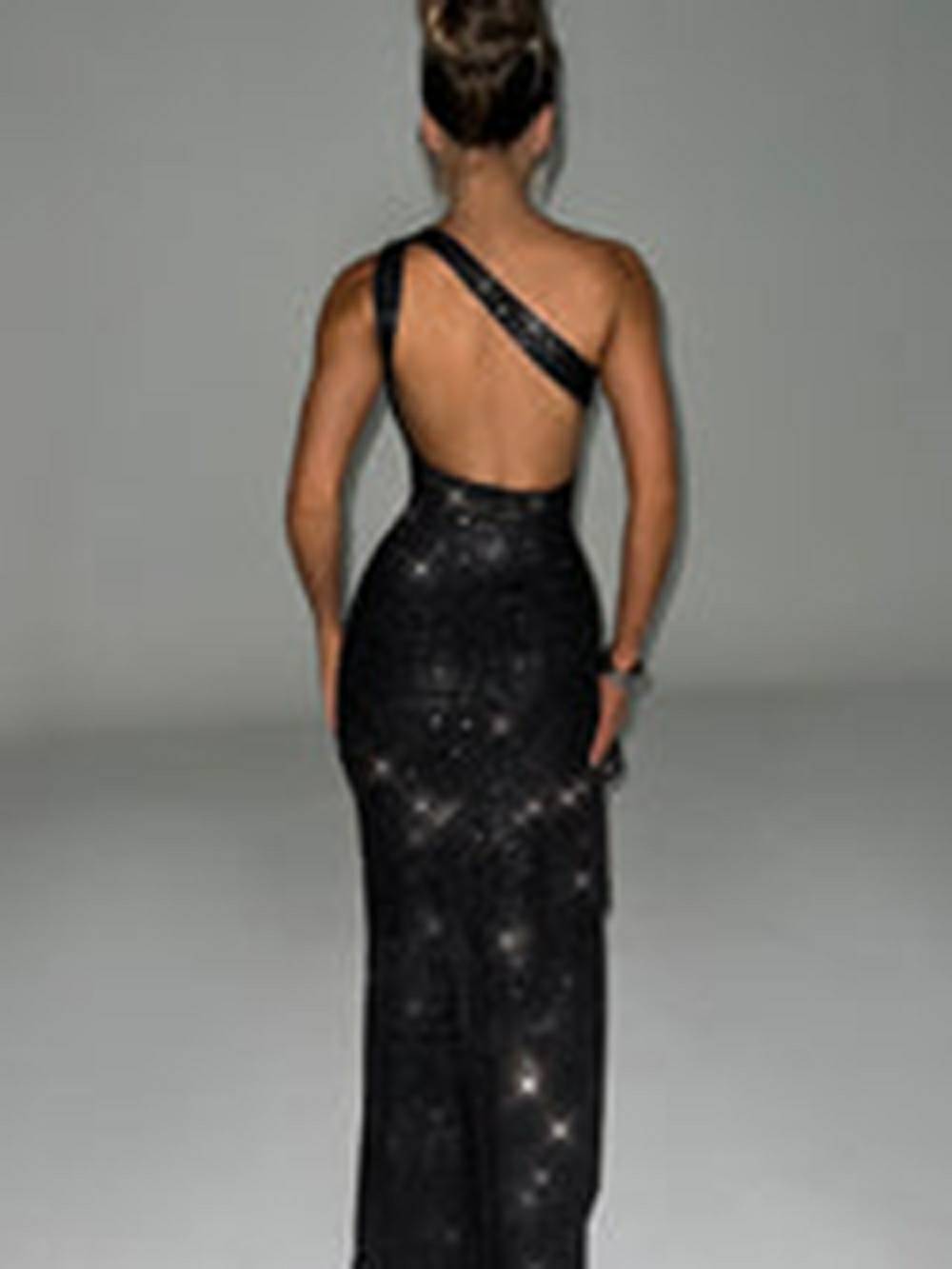 Genevieve maxi-jurk - zwarte glitter