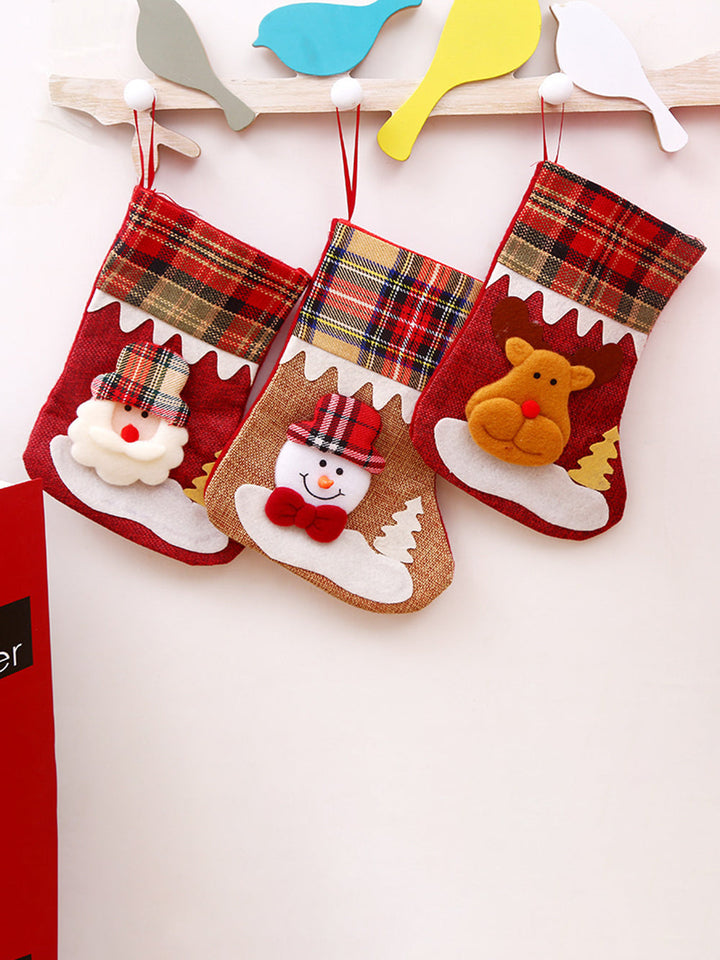 Weihnachtsgeschenk Socken Süßigkeitentüte Fensteranhänger