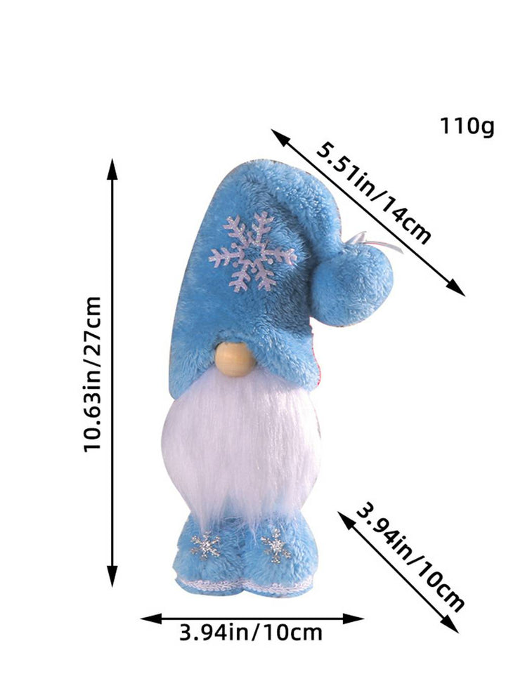 Weihnachtsplüsch-Puppe Rudolph in Blau und Weiß