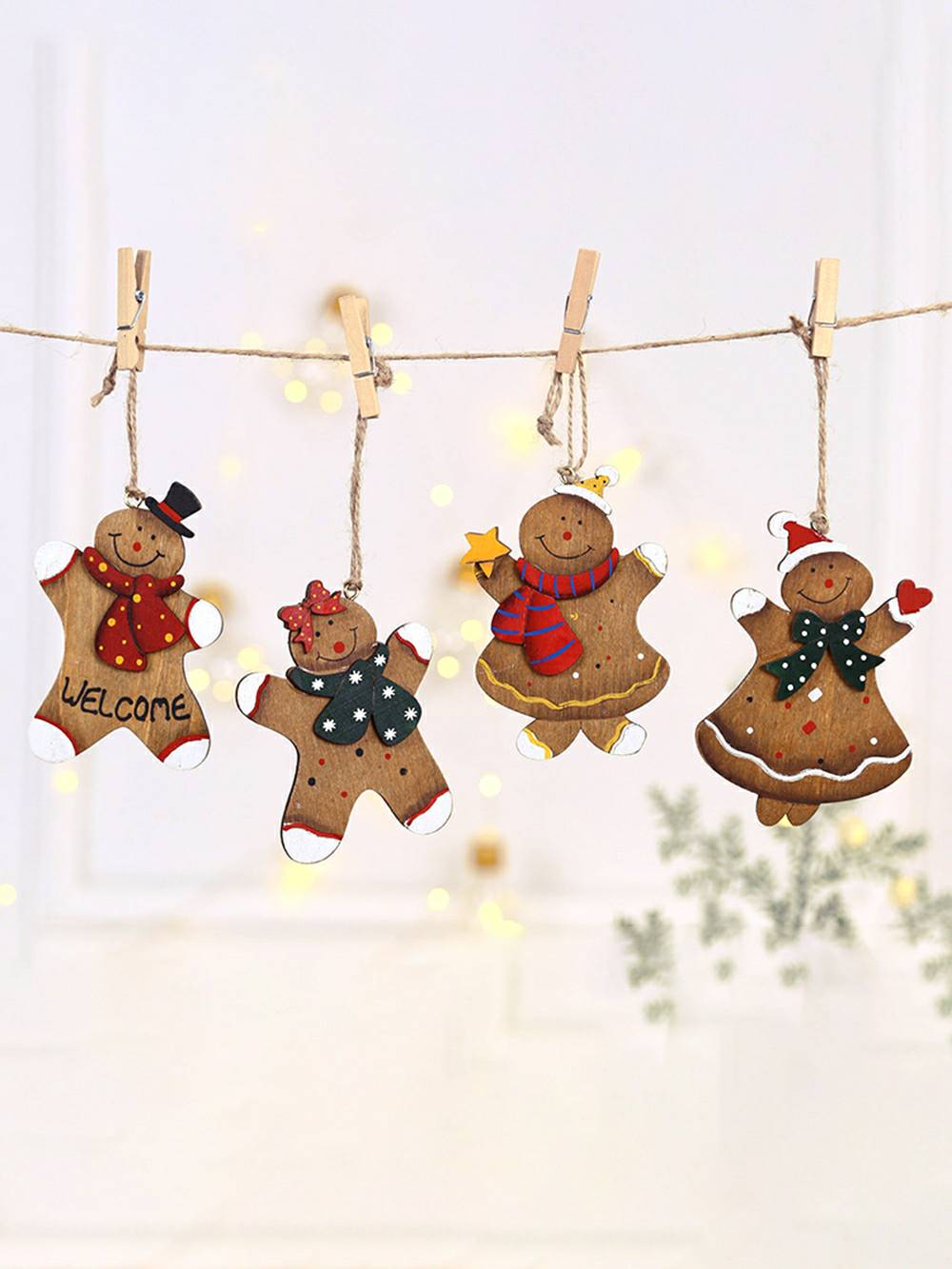 Set di ornamenti in legno per un ambiente stravagante
