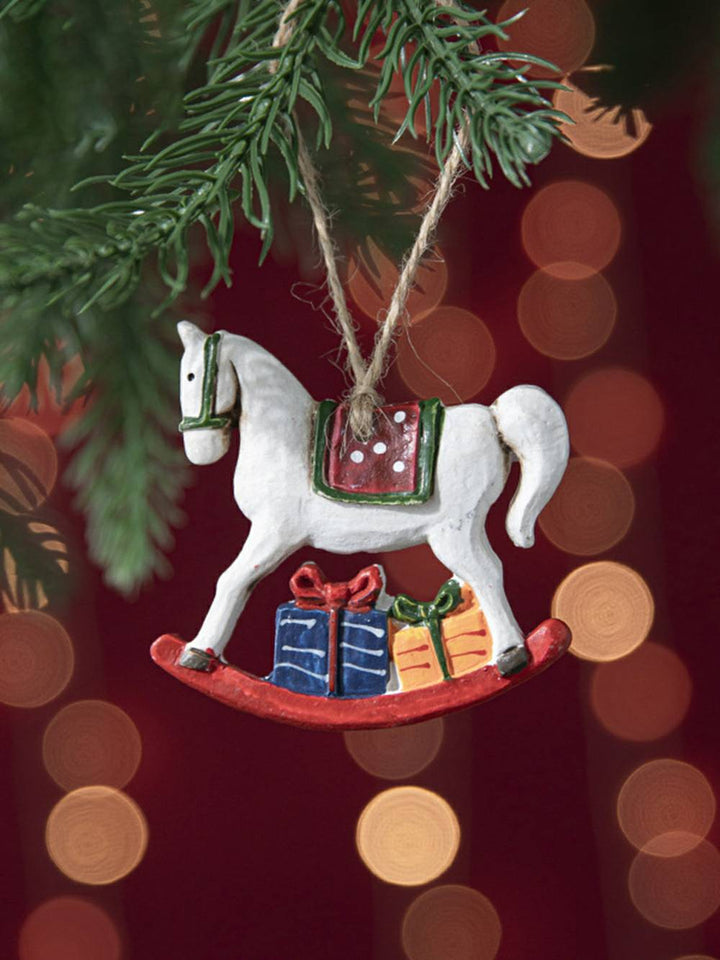 Colorful Resin Reindeer Scene Decoration Props Ornament