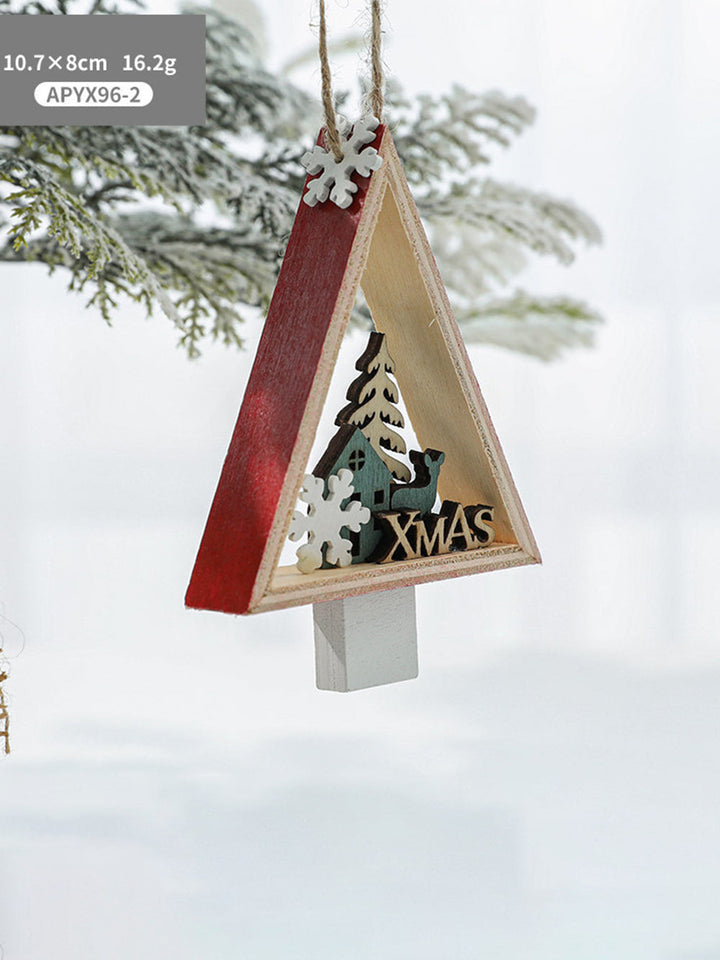 Décorations suspendues colorées pour fenêtre d'arbre de Noël