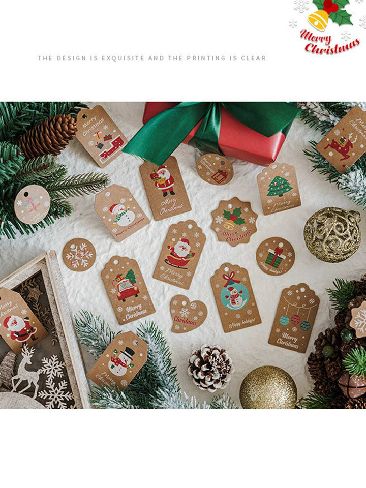 Tagi do dekoracji świątecznych - karta prezentów świątecznych