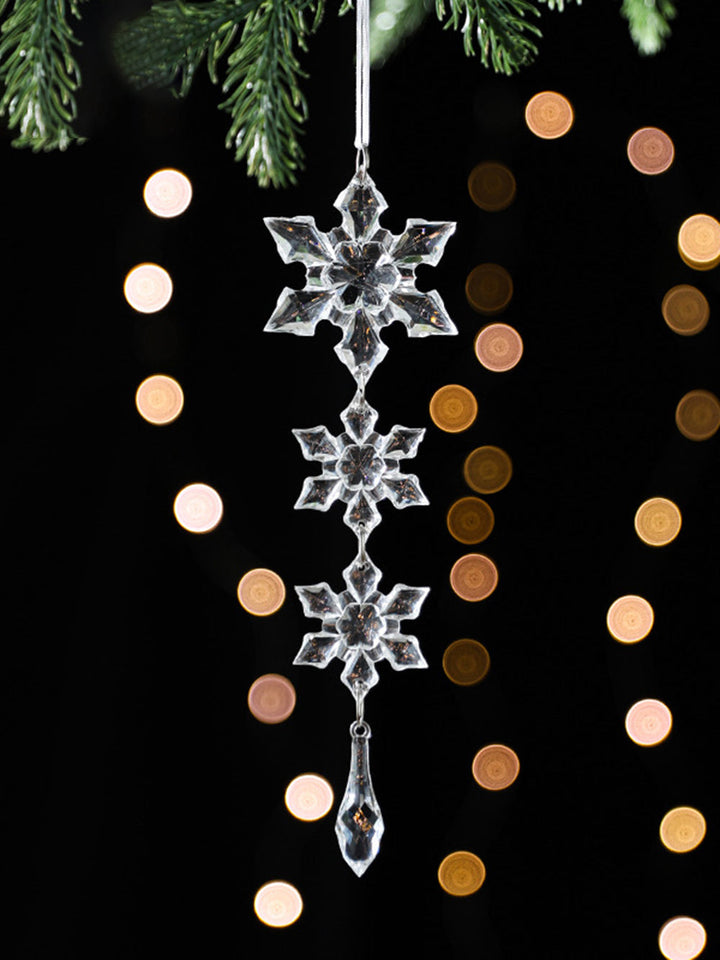Acrylic Hanging Decoration Snowflake & Lcicle