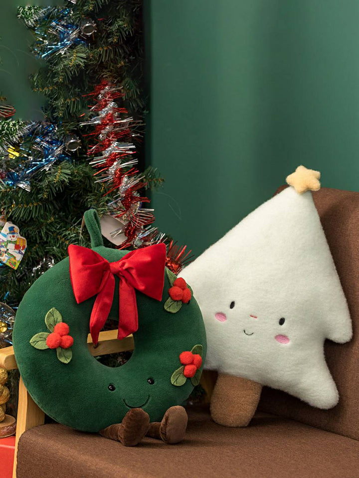Juguete de peluche con guirnalda de árbol de Navidad estrella
