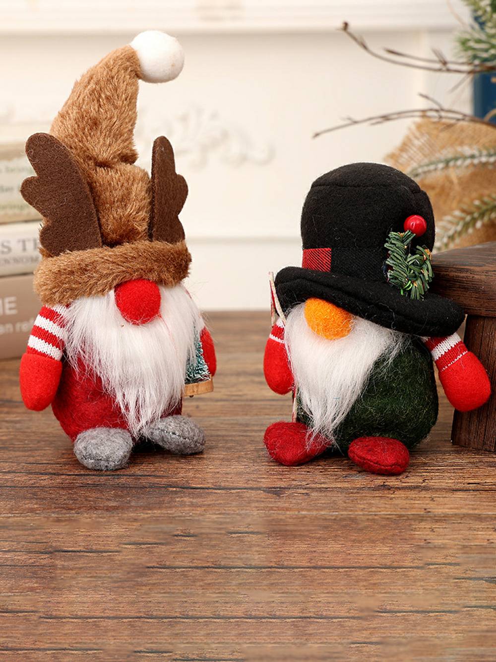 Weihnachts-Pom-Pom-Elfe Rudolph-Puppe