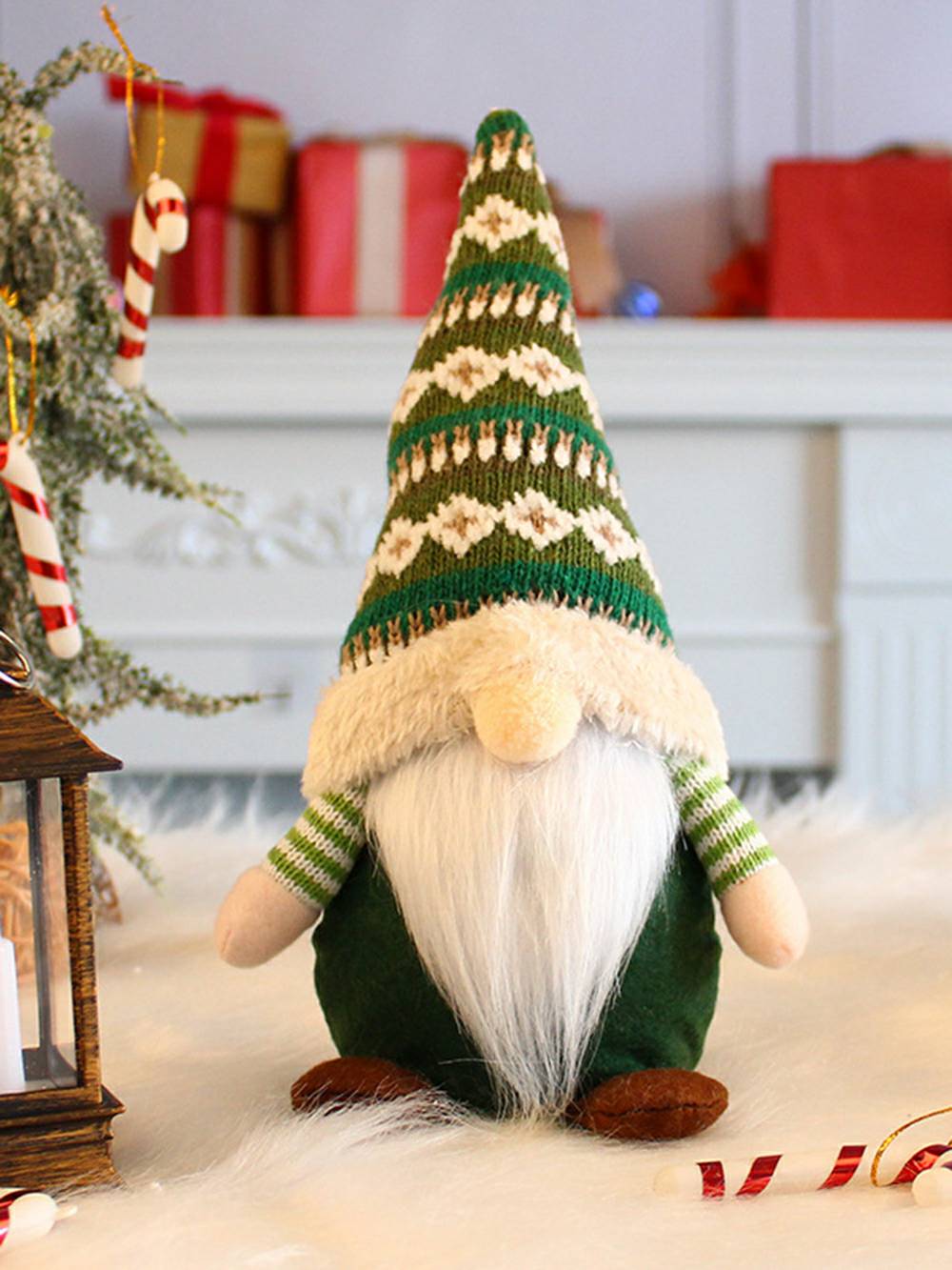 Plüsch-Elfen-Weihnachtsbaum-Zylinder-Rudolph-Puppe